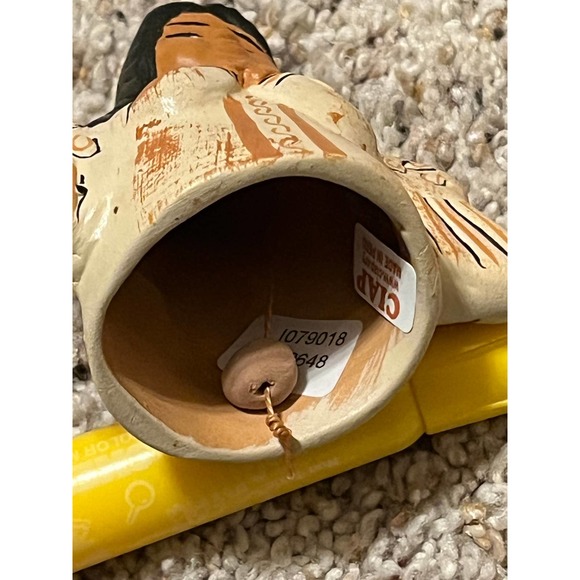 CIAP Peru Terra Cotta Clay Pottery Peruvian Folk Art Angel Wings Praying Bell - Picture 6 of 7